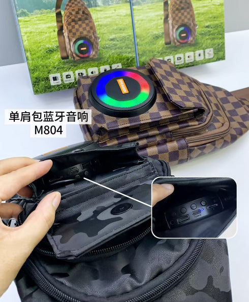 Sling Bag With Built-in RGB Bluetooth Speaker.